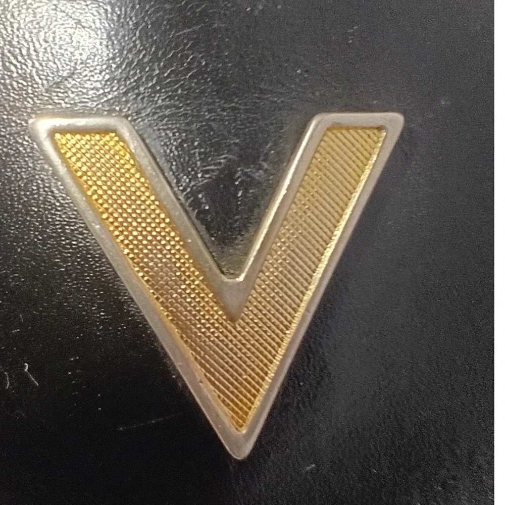 MARIO VALENTINO Vintage Black Embossed Leather Clutch Bag - EUC